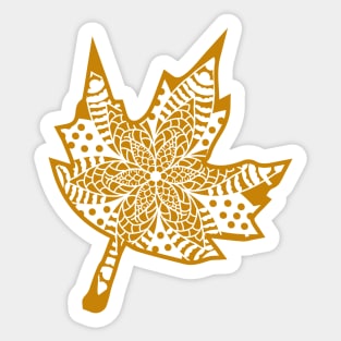 Autumn leaves Mandala Sticker